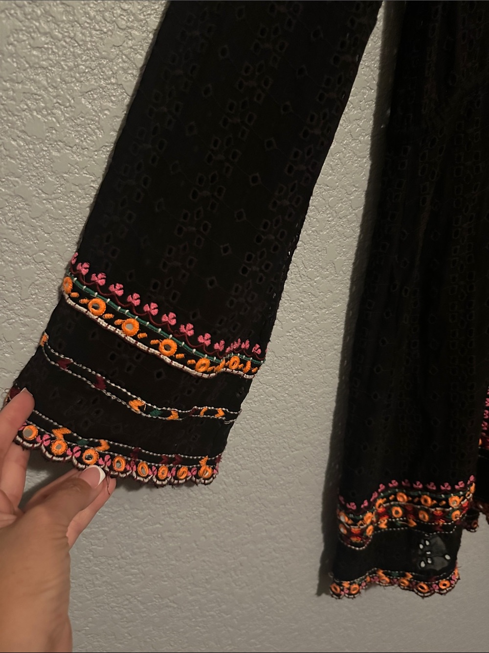 Revolve Hemant & Nandita Boho Embroidered Eyelet Dress - Picture 6 of 9